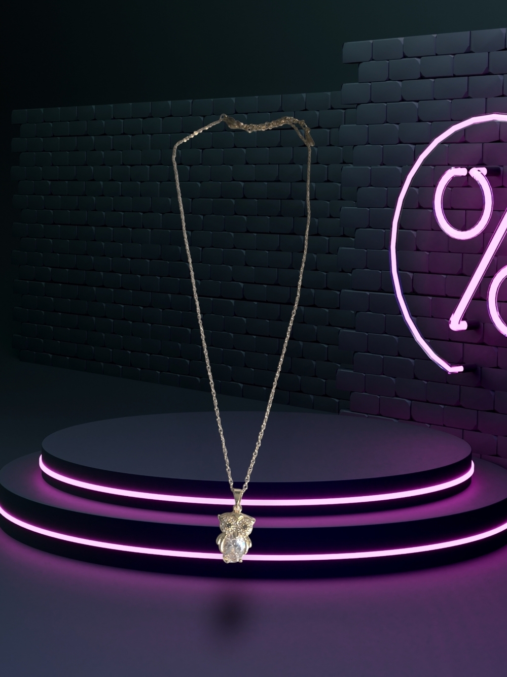 Silver Owl Pendant Necklace - Women Jewelry